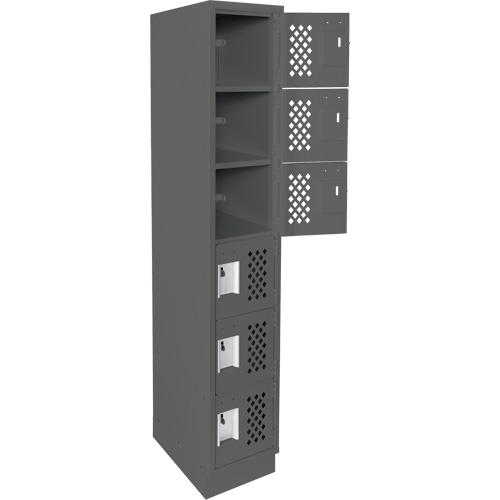 Petit casier perfor&eacute; Clean-Line, 6 niveaux, 12" x 72" x 12", Acier Canadian Safety Group Inc.