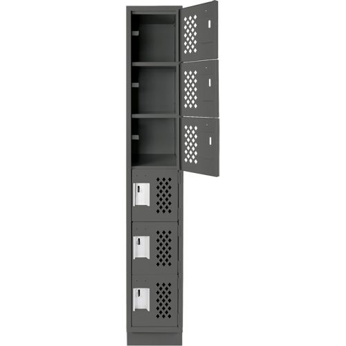 Petit casier perfor&eacute; Clean-Line, 6 niveaux, 12" x 72" x 12", Acier Canadian Safety Group Inc.