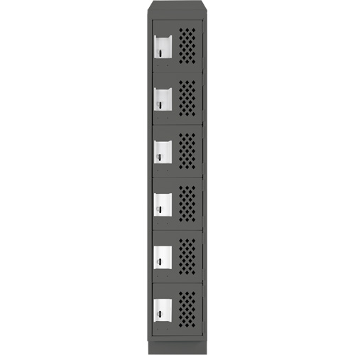 Petit casier perfor&eacute; Clean-Line, 6 niveaux, 12" x 72" x 12", Acier Canadian Safety Group Inc.