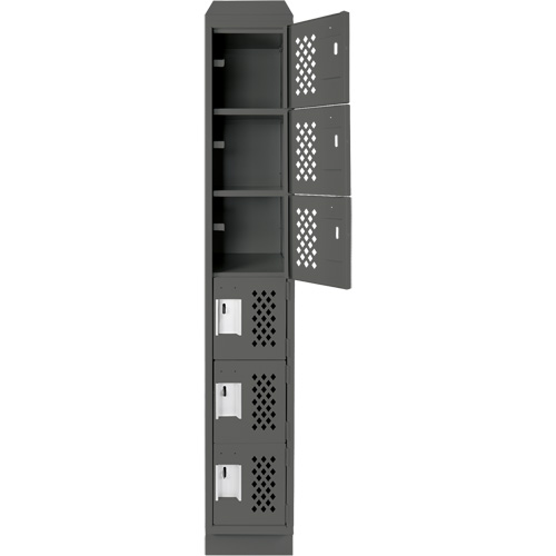 Petit casier perfor&eacute; Clean-Line, 6 niveaux, 12" x 72" x 12", Acier Canadian Safety Group Inc.