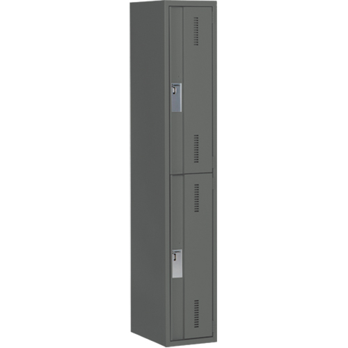Concorde Heavy-Duty Lockers, 2 -tier, 12" x 18" x 72", Steel, Charcoal, Welded (Assembled) Canadian Safety Group Inc.