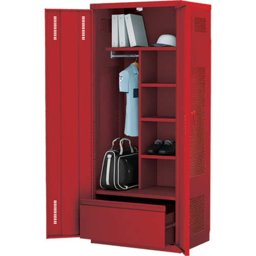 Casier de luxe pour &eacute;quipement, Acier, 36" la x 24" p x 72" h, Rouge Canadian Safety Group Inc.
