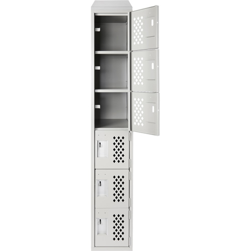 Petits casiers &eacute;conomiques assembl&eacute;s et perfor&eacute;s Clean Line, 6 niveaux, 18" x 72" x 12", Acier Canadian Safety Group Inc.