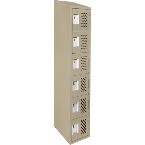 Petits casiers &eacute;conomiques assembl&eacute;s et perfor&eacute;s Clean Line, 6 niveaux, 18" x 72" x 12", Acier Canadian Safety Group Inc.