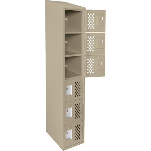 Petits casiers &eacute;conomiques assembl&eacute;s et perfor&eacute;s Clean Line, 6 niveaux, 18" x 72" x 12", Acier Canadian Safety Group Inc.