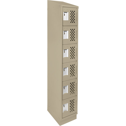 Petit casier perfor&eacute; Clean-Line, 6 niveaux, 12" x 72" x 12", Acier Canadian Safety Group Inc.