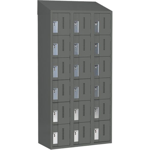 Casiers robustes Concorde, 6 niveaux, Bloc de 3, 36" x 18" x 78", Acier, Charbon, Soud&eacute; (assembl&eacute;) Canadian Safety Group Inc.
