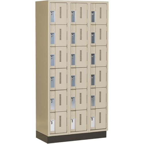Casiers robustes Concorde, 6 niveaux, Bloc de 3, 36" x 18" x 76", Acier, Beige, Soud&eacute; (assembl&eacute;) Canadian Safety Group Inc.