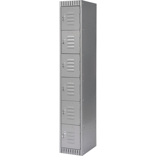 Casiers, 6 niveaux, 12" x 18" x 72", Acier, Gris, D&eacute;mont&eacute; Canadian Safety Group Inc.