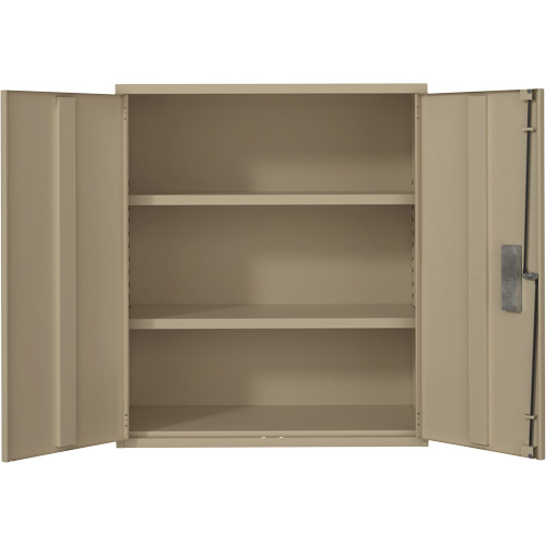 Lo-Boy Storage Cabinet, Steel, 2 Shelves, 40" H x 36" W x 18" D, Beige Canadian Safety Group Inc.