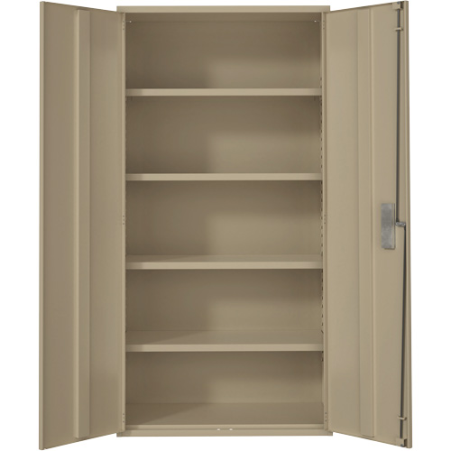 Armoire de rangement Hi-Boy, Acier, 4 Tablettes, 72" h x 36" la x 18" P, Beige Canadian Safety Group Inc.