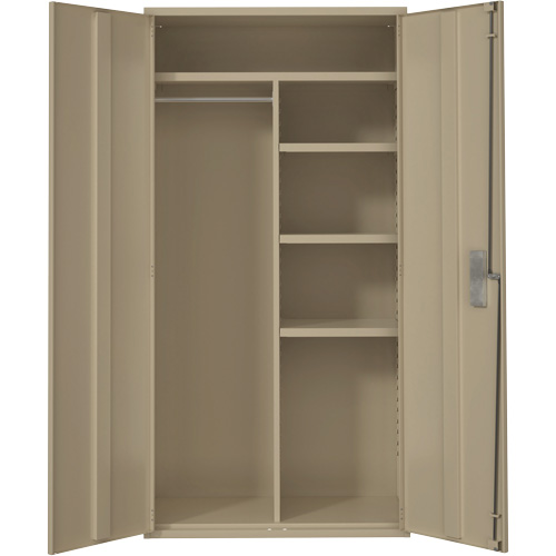 Armoire de rangements combin&eacute;s, Acier, 6 Tablettes, 72" h x 36" la x 18" P, Beige Canadian Safety Group Inc.