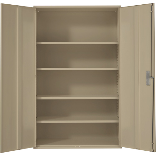 Extra Wide Hi-Boy Storage Cabinet, Steel, 4 Shelves, 72" H x 48" W x 24" D, Beige Canadian Safety Group Inc.