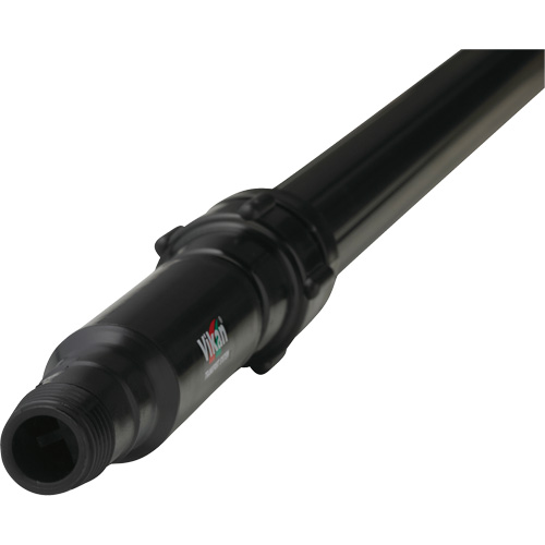 Transport Line Handle, Aluminum/Polypropylene, Telescopic, Euro Threaded Tip, 1-1/4" Diameter, 63" - 109" Length Canadian Safety Group Inc.