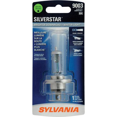 9003 SilverStar&reg; Ultra Headlight Bulb, Halogen, 60 W, White Canadian Safety Group Inc.