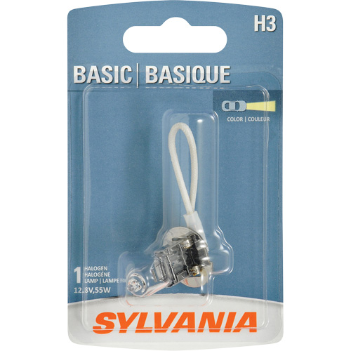 H3 Basic Headlight Bulb, Halogen, 45 W, Off White Canadian Safety Group Inc.