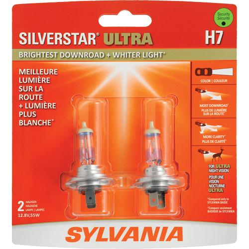H7 SilverStar&reg; Ultra Headlight Bulb, Halogen, 56 W, Off White Canadian Safety Group Inc.