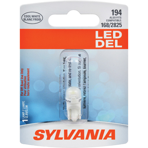 194 Mini Automotive Bulb, LED, 0.5 W/12.8 W, White Canadian Safety Group Inc.