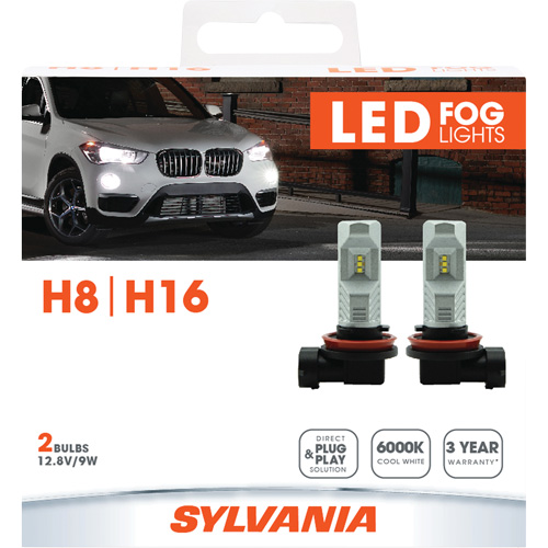 H8 Headlight Bulb, LED, 12.8 W/9 W, White Canadian Safety Group Inc.