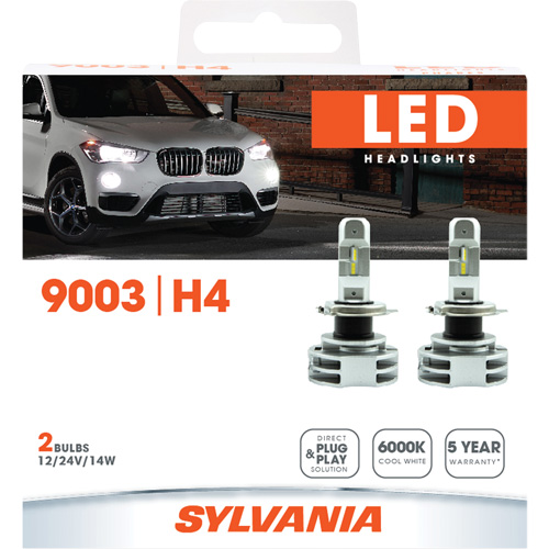 9003 Ampoule pour feu avant, DEL, 12 W/14 W/24 W, Blanc Canadian Safety Group Inc.