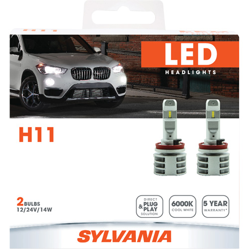 Ampoule pour feu avant H11, DEL, 13,2 W/17 W, Blanc Canadian Safety Group Inc.