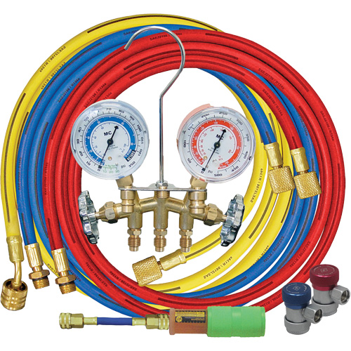Manifold Gauge Set with Manual Couplers & Mini Dye Injector Canadian Safety Group Inc.