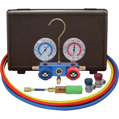 Jeu de manom&egrave;tres pour automobile avec mini-injecteur de colorant et coupleurs manuels Canadian Safety Group Inc.