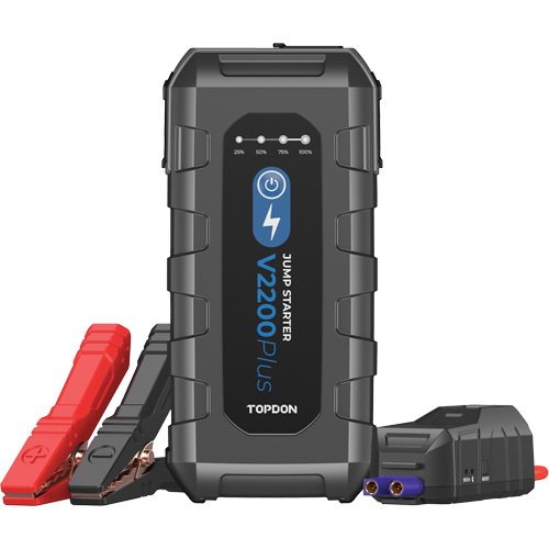 V2200Plus 2-en-1: d&eacute;marreur de secours 2200 A de pointe, testeur de batterie et de syst&egrave;me Canadian Safety Group Inc.