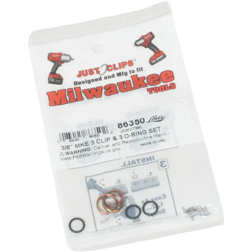Jeu de clips et joints toriques de 3/8 po pour Milwaukee Canadian Safety Group Inc.