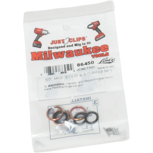 Jeu de clips et joints toriques de 1/2 po pour Milwaukee Canadian Safety Group Inc.
