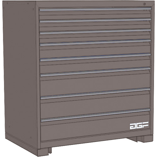 Armoire &agrave; tiroirs modulaire, 8 tiroirs, 60" la x 28" p x 40" h, Gris Canadian Safety Group Inc.