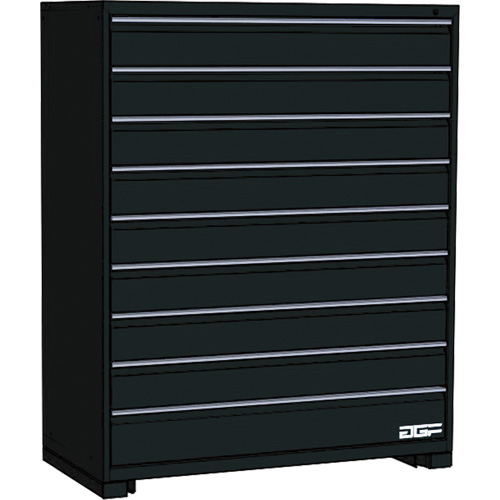Armoire &agrave; tiroirs modulaire, 9 tiroirs, 48" la x 24" p x 60" h, Noir Canadian Safety Group Inc.