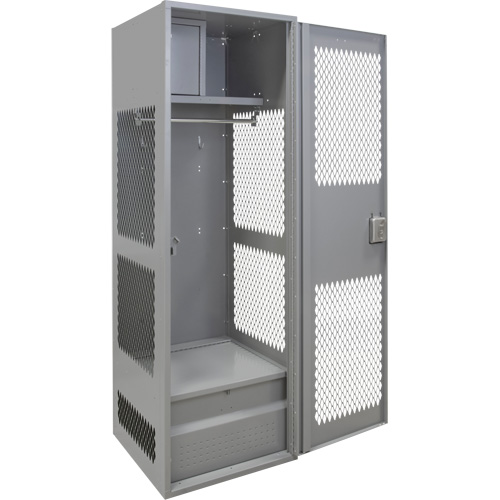 Gear Locker with Door, Steel, 24" W x 24" D x 72" H, Grey Canadian Safety Group Inc.