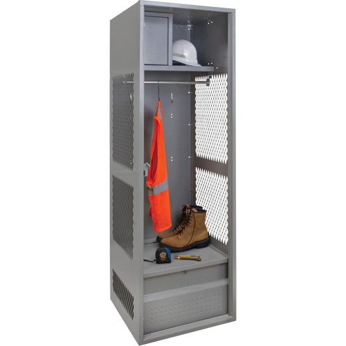 Gear Locker, Steel, 24" W x 24" D x 72" H, Grey Canadian Safety Group Inc.