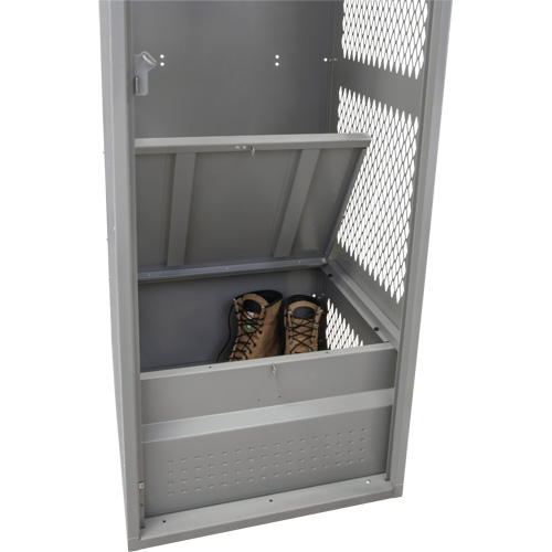 Gear Locker, Steel, 24" W x 24" D x 72" H, Grey Canadian Safety Group Inc.