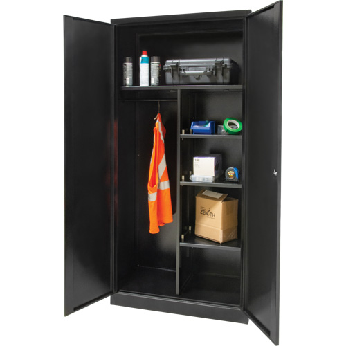 Armoire de rangement combin&eacute;e, 36" la x 18" p x 72" h, Noir Canadian Safety Group Inc.