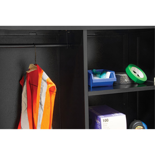 Armoire de rangement combin&eacute;e, 36" la x 18" p x 72" h, Noir Canadian Safety Group Inc.