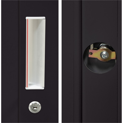 Armoire de rangement Hi-Boy, Acier, 4 Tablettes, 72" h x 36" la x 18" P, Noir Canadian Safety Group Inc.