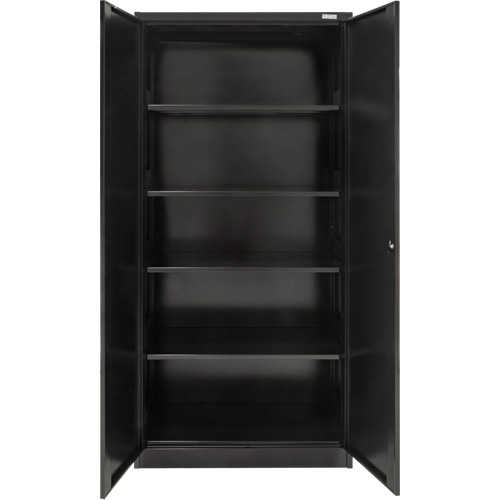 Armoire de rangement Hi-Boy, Acier, 4 Tablettes, 72" h x 36" la x 18" P, Noir Canadian Safety Group Inc.