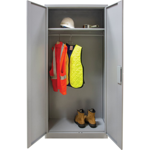 Armoire garde-robe, Acier, 36" la x 18" p x 72" h, Gris Canadian Safety Group Inc.