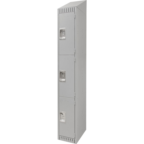 Casiers, 3 niveaux, 12" x 18" x 82", Acier, Gris, D&eacute;mont&eacute; Canadian Safety Group Inc.