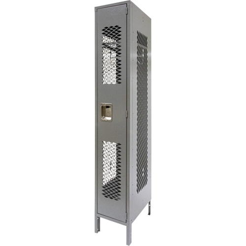 Casiers ventil&eacute;s, 12" x 18" x 78", Acier, Gris, D&eacute;mont&eacute;, Perfor&eacute; Canadian Safety Group Inc.