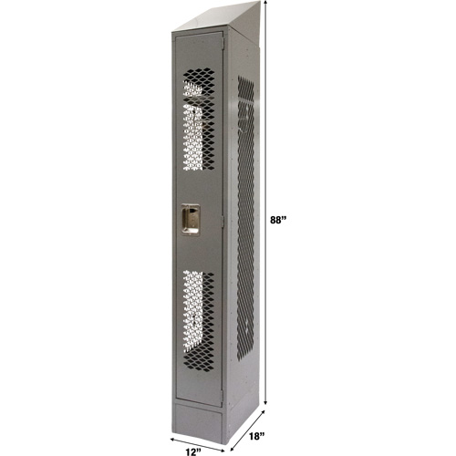 Casiers ventil&eacute;s, 12" x 18" x 88", Acier, Gris, D&eacute;mont&eacute;, Perfor&eacute; Canadian Safety Group Inc.