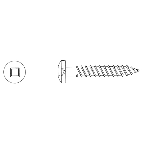 Round Head Wood Screws, #10 x 3" L, Zinc Plated Canadian Safety Group Inc.