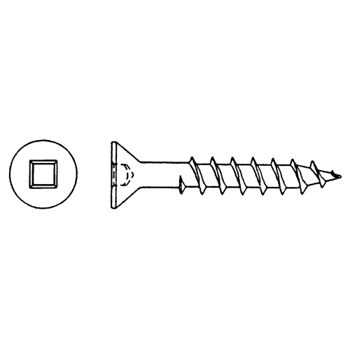 Flat Head Wood Screws , #6 x 1-3/4" L, Zinc Plated Canadian Safety Group Inc.