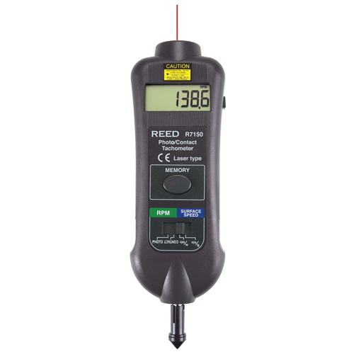 Professional Dual Function Tachometer with Calibration Certificate, Contact/Photo (Non Contact) Canadian Safety Group Inc.