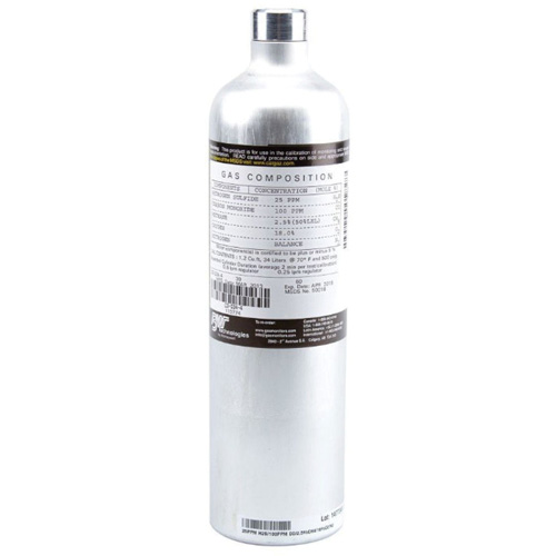 Calibration Testing Gas Cylinder, 4 Gas Mix, CH4/CO/H2S/O2, 34 Litres Canadian Safety Group Inc.