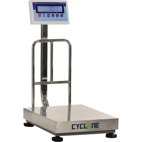 Balance &agrave; plateforme et d'&eacute;tabli Cyclone 150, Capacit&eacute; de 300 lb / 150 kg, 15-3/4" lo x 19-7/10" la Canadian Safety Group Inc.