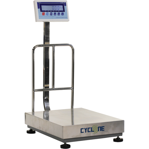 Cyclone 300 Bench and Platform Scale, 600 lbs. / 300 kg Capacity, 17-3/4" L x 23-3/5" W Canadian Safety Group Inc.