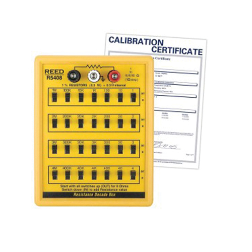 Boîte &agrave; d&eacute;cades de r&eacute;sistance avec certificat de calibration Canadian Safety Group Inc.